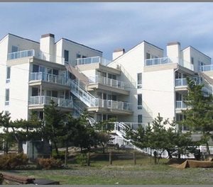 Exterior of contemporary style condominiums
